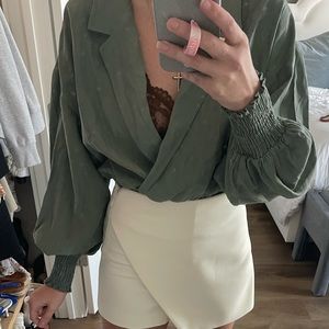 Size small zara sage green blouse